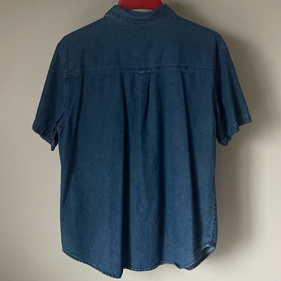 Vintage Bobbie Brooks Denim Short Sleeve - Embroidered Flowers - Size Large - Picture 6 of 14